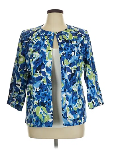 Pre-owned Dressbarn Blazer Jacket In Blue
