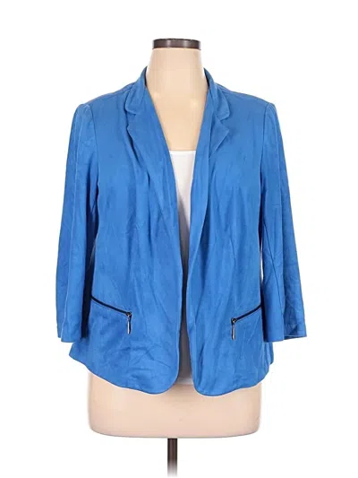 Pre-owned Dressbarn Blazer Jacket In Blue
