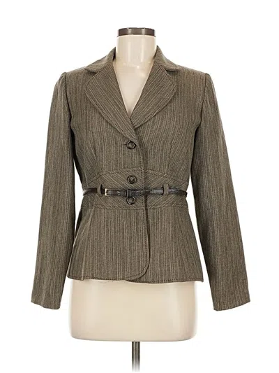Pre-owned Dressbarn Blazer Jacket In Brown
