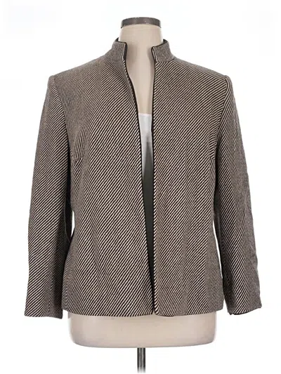Pre-owned Dressbarn Blazer Jacket In Brown