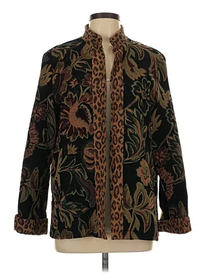 Pre-owned Dressbarn Blazer Jacket In Brown
