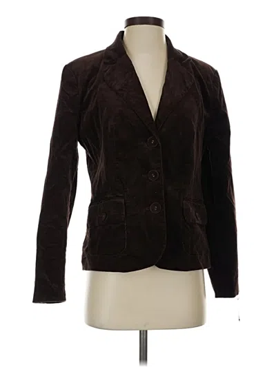 Pre-owned Dressbarn Blazer Jacket In Brown