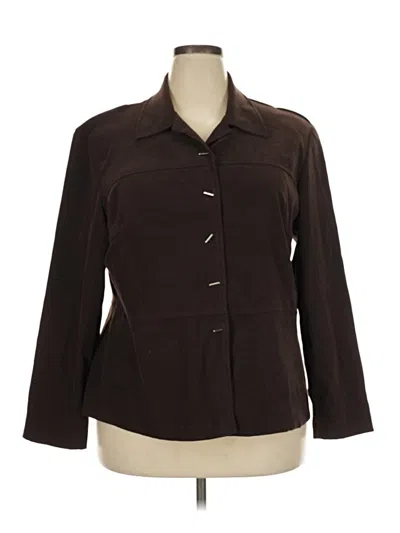 Pre-owned Dressbarn Blazer Jacket In Brown