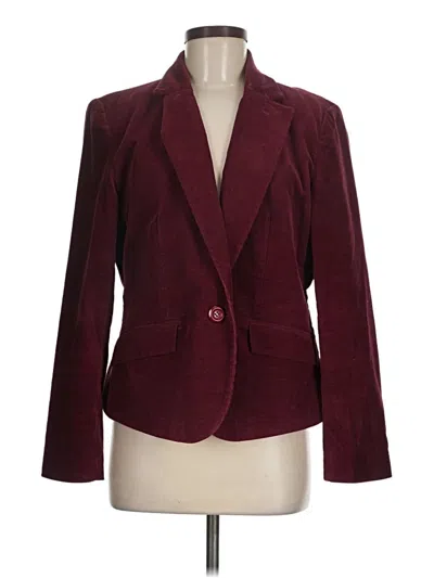 Pre-owned Dressbarn Blazer Jacket In Burgundy