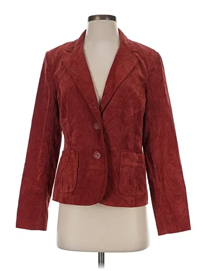 Pre-owned Dressbarn Blazer Jacket In Burgundy