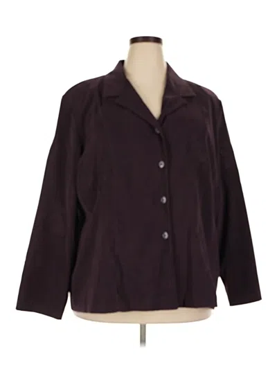 Pre-owned Dressbarn Blazer Jacket In Burgundy