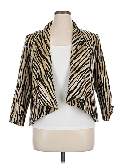 Pre-owned Dressbarn Blazer Jacket In Gold