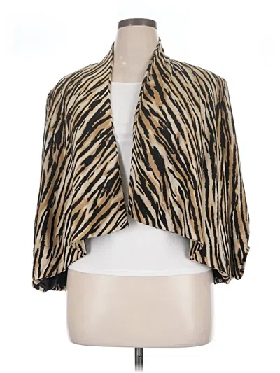 Pre-owned Dressbarn Blazer Jacket In Gold