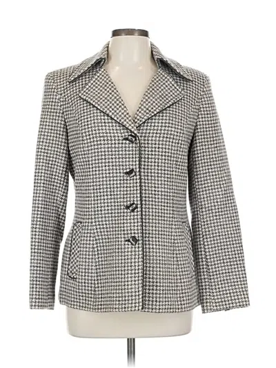 Pre-owned Dressbarn Blazer Jacket In Gray