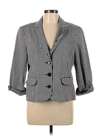 Pre-owned Dressbarn Blazer Jacket In Gray