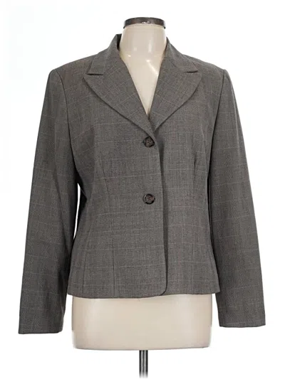 Pre-owned Dressbarn Blazer Jacket In Gray