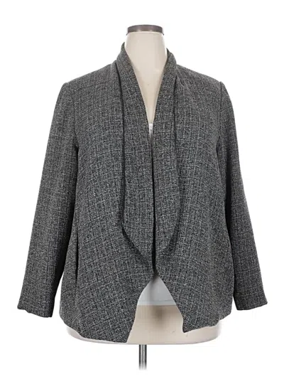 Pre-owned Dressbarn Blazer Jacket In Gray