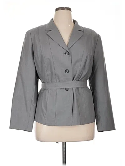 Pre-owned Dressbarn Blazer Jacket In Gray