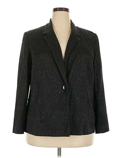 Pre-owned Dressbarn Blazer Jacket In Gray