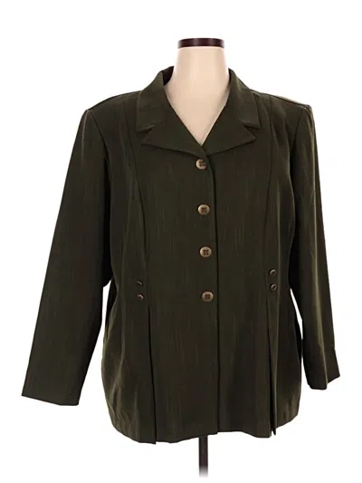 Pre-owned Dressbarn Blazer Jacket In Green