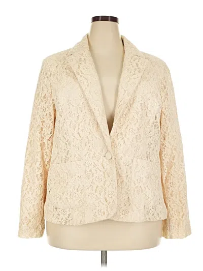 Pre-owned Dressbarn Blazer Jacket In Ivory