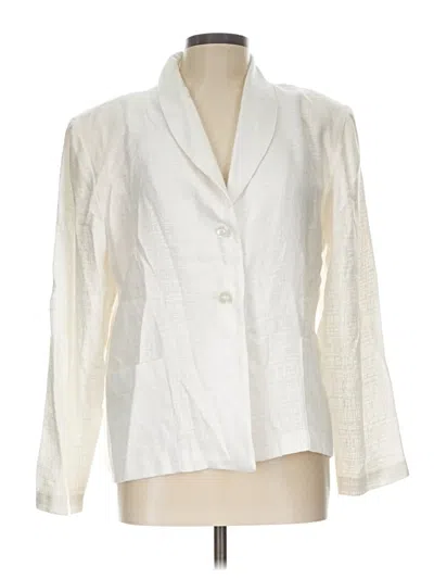 Pre-owned Dressbarn Blazer Jacket In Ivory