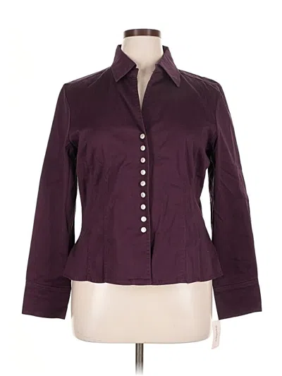 Pre-owned Dressbarn Blazer Jacket In Purple