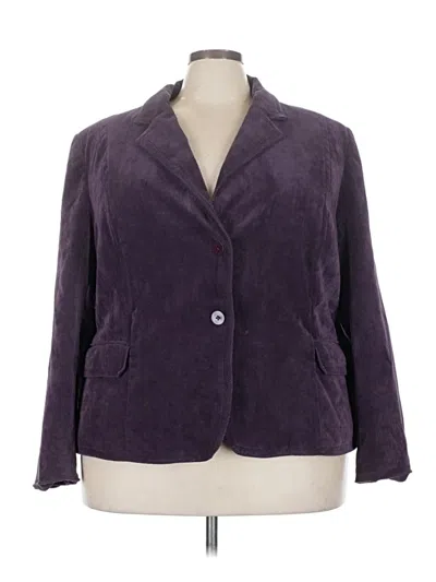 Pre-owned Dressbarn Blazer Jacket In Purple