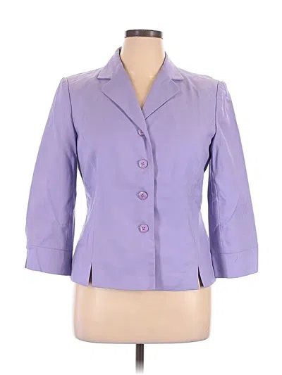 Pre-owned Dressbarn Blazer Jacket In Purple