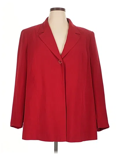 Pre-owned Dressbarn Blazer Jacket In Red