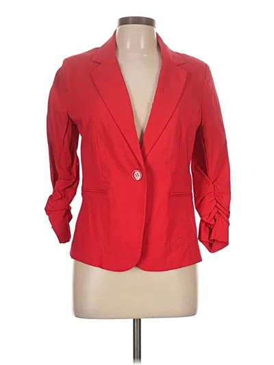 Pre-owned Dressbarn Blazer Jacket In Red