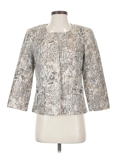 Pre-owned Dressbarn Blazer Jacket In Silver