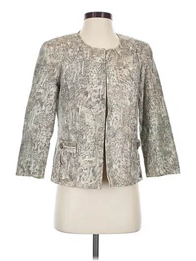 Pre-owned Dressbarn Blazer Jacket In Silver