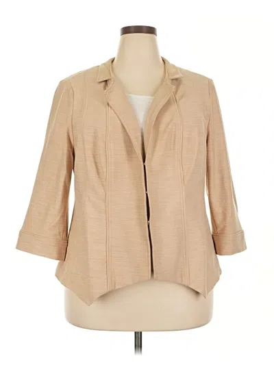 Pre-owned Dressbarn Blazer Jacket In Tan