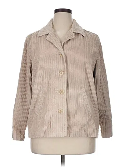 Pre-owned Dressbarn Blazer Jacket In Tan