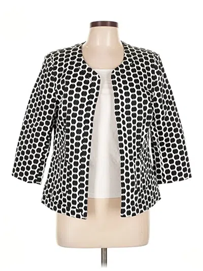 Pre-owned Dressbarn Blazer Jacket In White