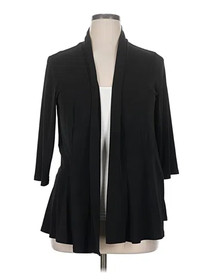 Pre-owned Dressbarn Cardigan Sweater In Black