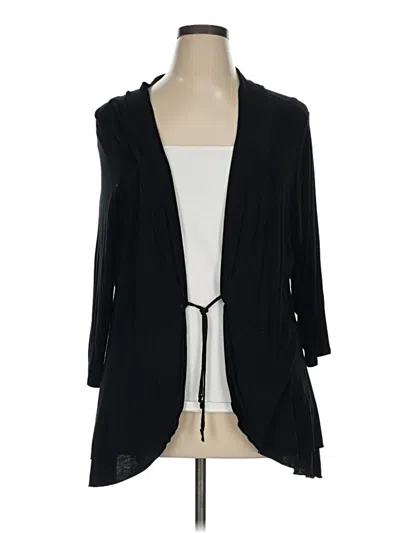 Pre-owned Dressbarn Cardigan Sweater In Black