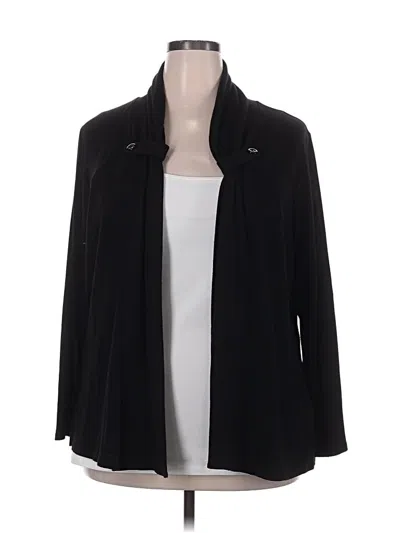 Pre-owned Dressbarn Cardigan Sweater In Black