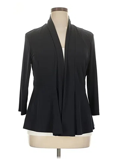 Pre-owned Dressbarn Cardigan Sweater In Black