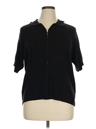 Pre-owned Dressbarn Cardigan Sweater In Black