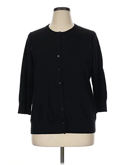 Pre-owned Dressbarn Cardigan Sweater In Black