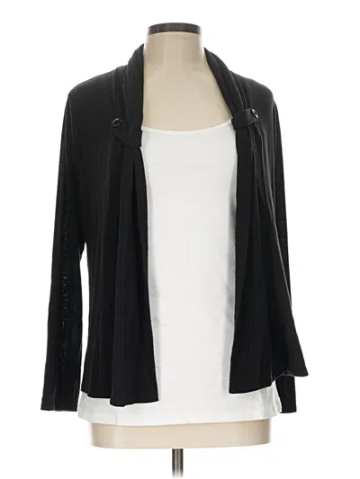 Pre-owned Dressbarn Cardigan Sweater In Black
