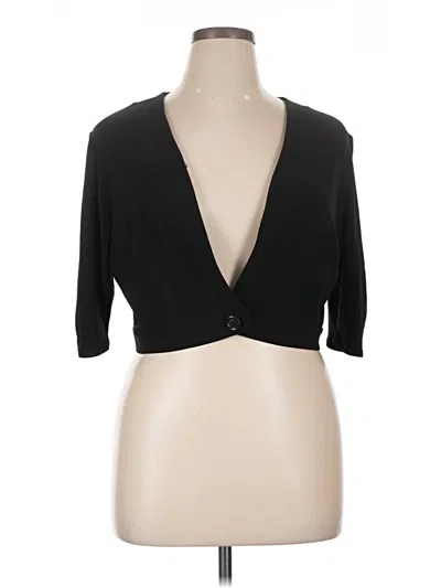 Pre-owned Dressbarn Cardigan Sweater In Black