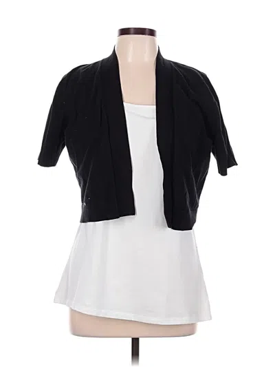 Pre-owned Dressbarn Cardigan Sweater In Black