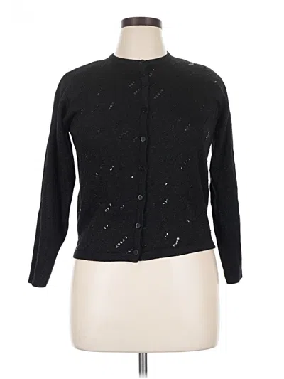Pre-owned Dressbarn Cardigan Sweater In Black