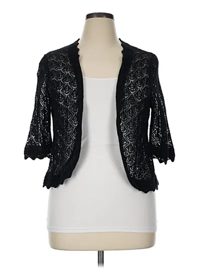 Pre-owned Dressbarn Cardigan Sweater In Black