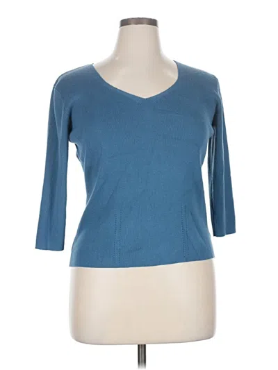 Pre-owned Dressbarn Cardigan Sweater In Blue