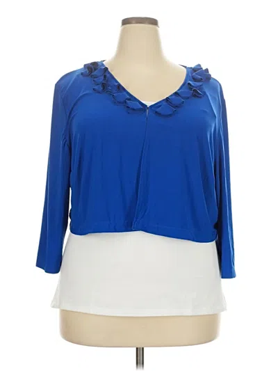 Pre-owned Dressbarn Cardigan Sweater In Blue