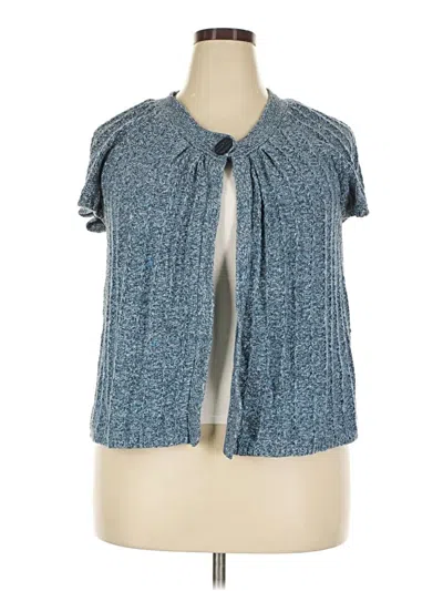 Pre-owned Dressbarn Cardigan Sweater In Blue