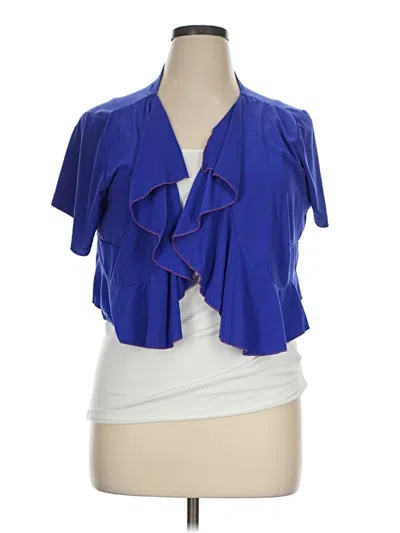 Pre-owned Dressbarn Cardigan Sweater In Blue