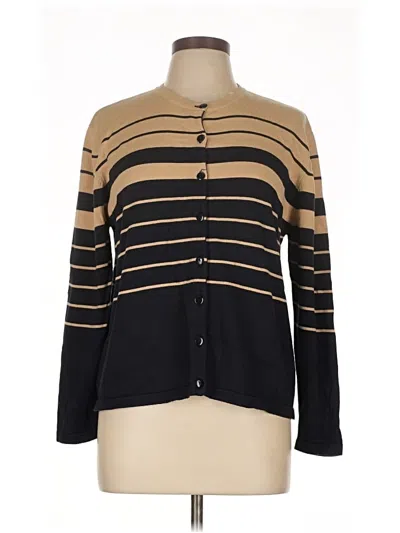 Pre-owned Dressbarn Cardigan Sweater In Brown