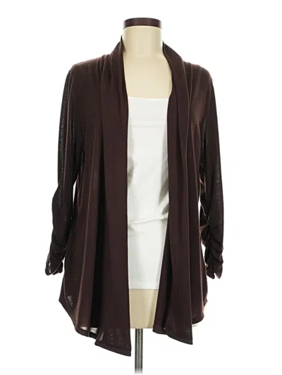 Pre-owned Dressbarn Cardigan Sweater In Brown