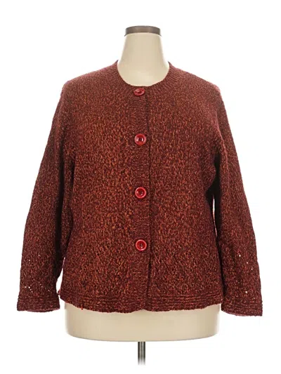 Pre-owned Dressbarn Cardigan Sweater In Brown