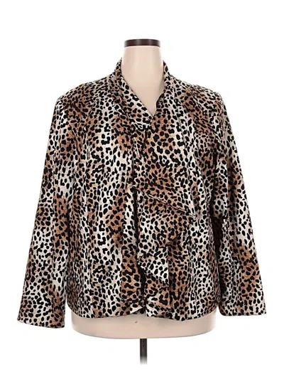 Pre-owned Dressbarn Cardigan Sweater In Brown